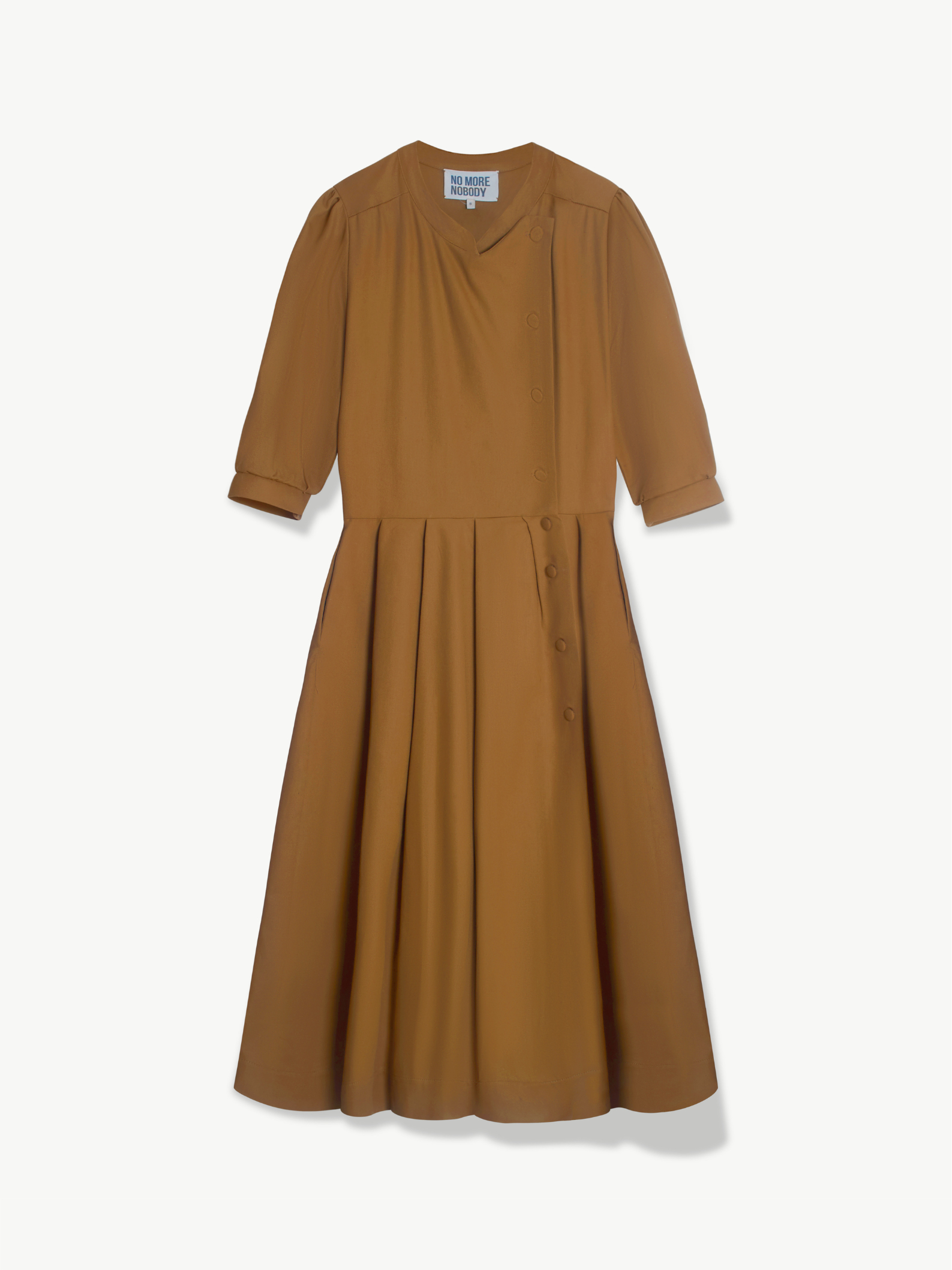 Brown dress on a white background