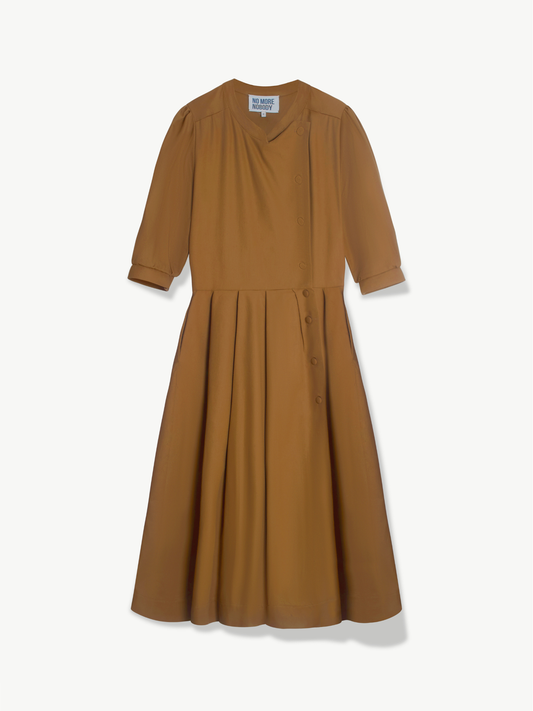 Brown dress on a white background