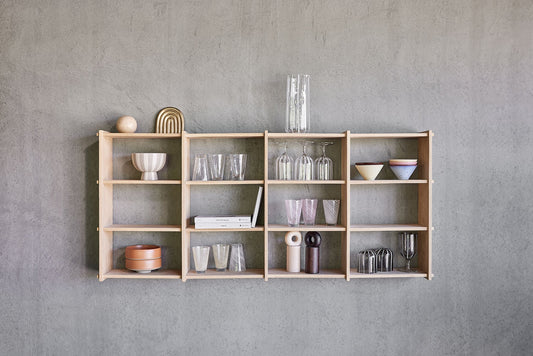 Yuka Groove Glass Set in White