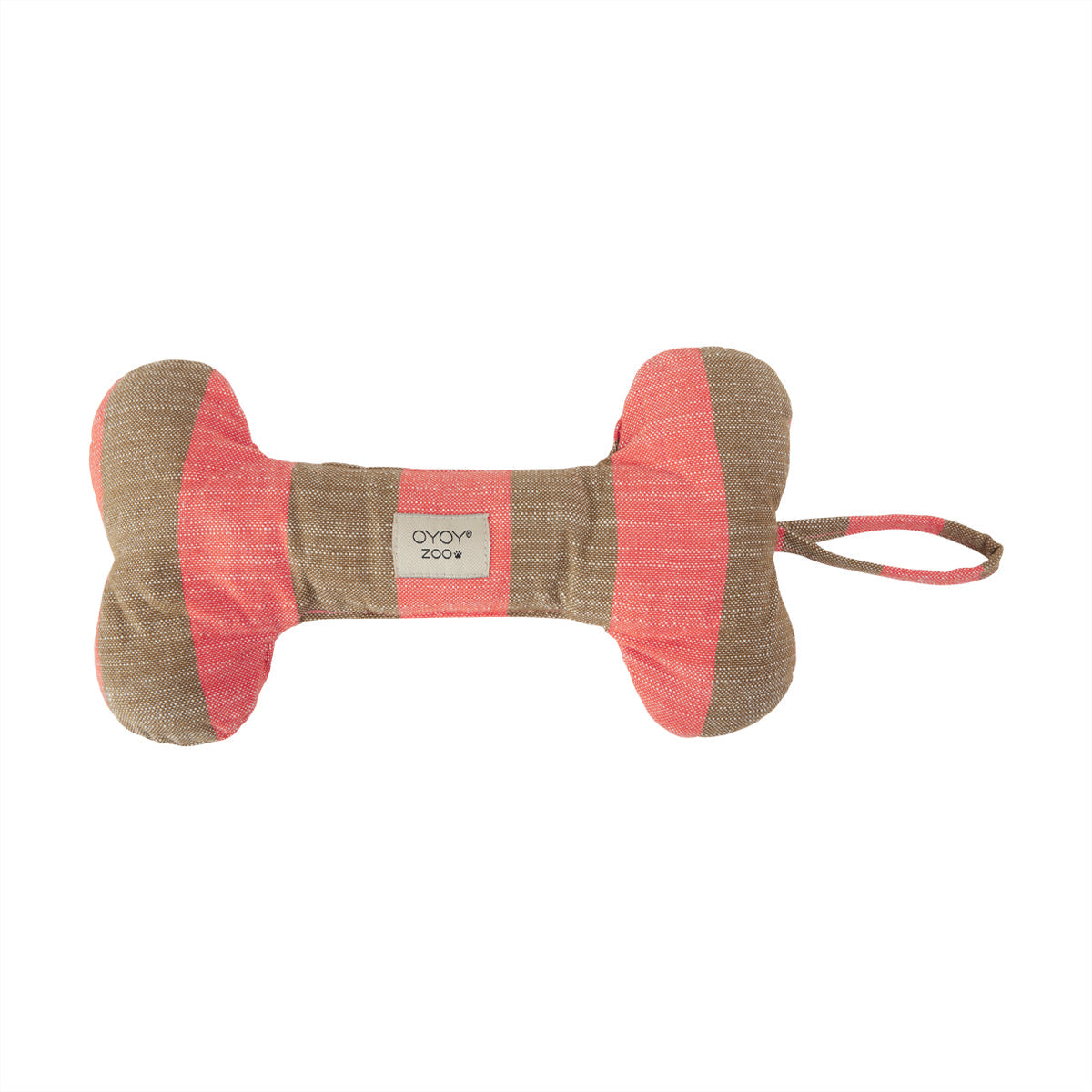 Ashi Dog Toy Large - Cherry Red/Taupe