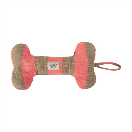Ashi Dog Toy Large - Cherry Red/Taupe