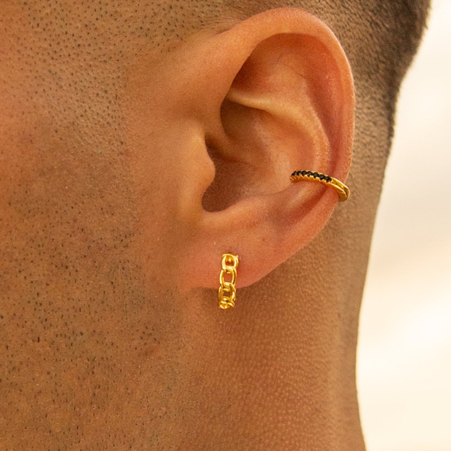 Circular Chain Hoop Earrings
