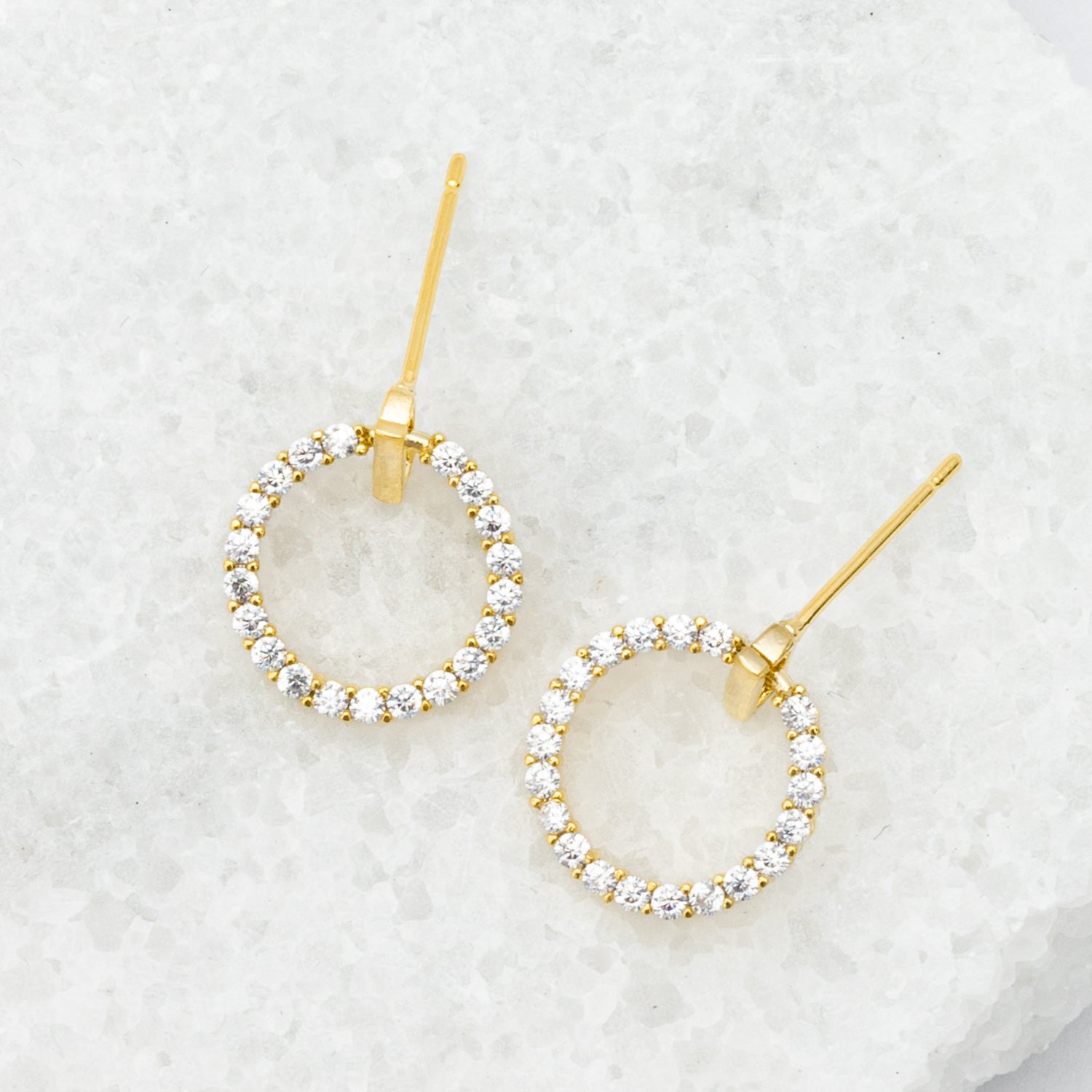 Stunning gold hoops, 14k gold and zircon earrings, wedding jewelry for women, best gift ideas, fair trade gifting