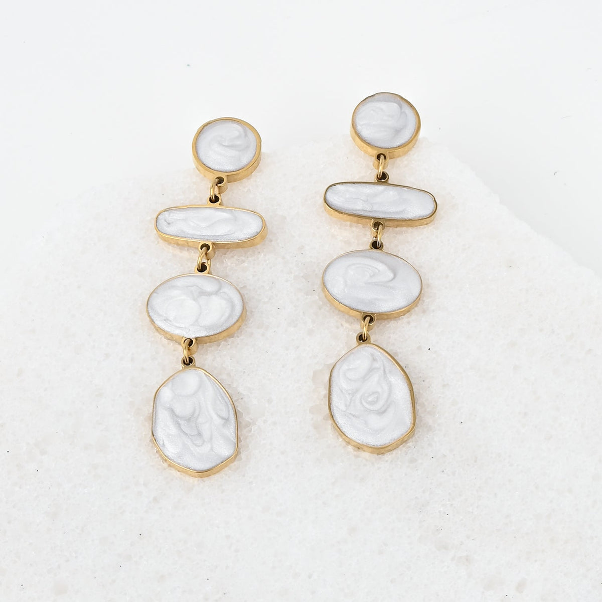 Lunar Eclipse Ivory Drop Earrings
