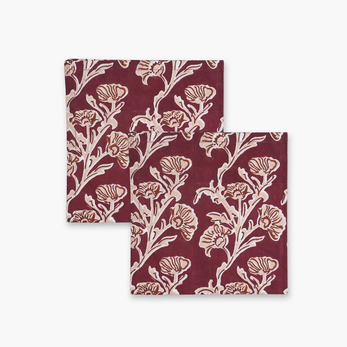 Bella Table Napkins Set of 2 - Wine Red