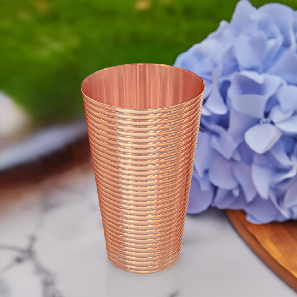 Fluted Copper Tumbler