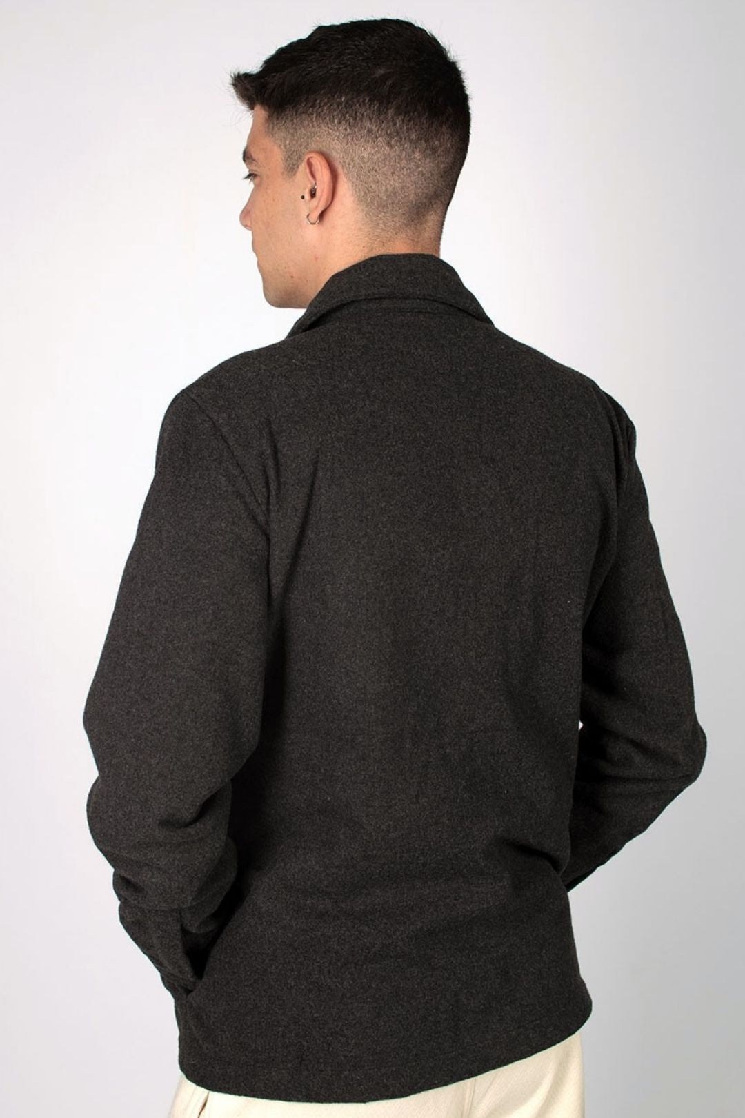 Chaqueta materiales reciclados - Gris Oscuro Jaspeado