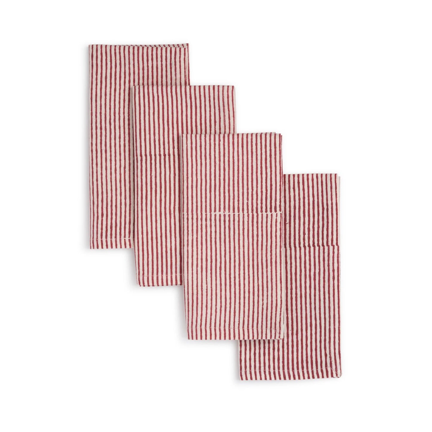 Hand Block Printed Cotton Napkins, Set of 4 | 18″×18″ | Fair trade | Axis