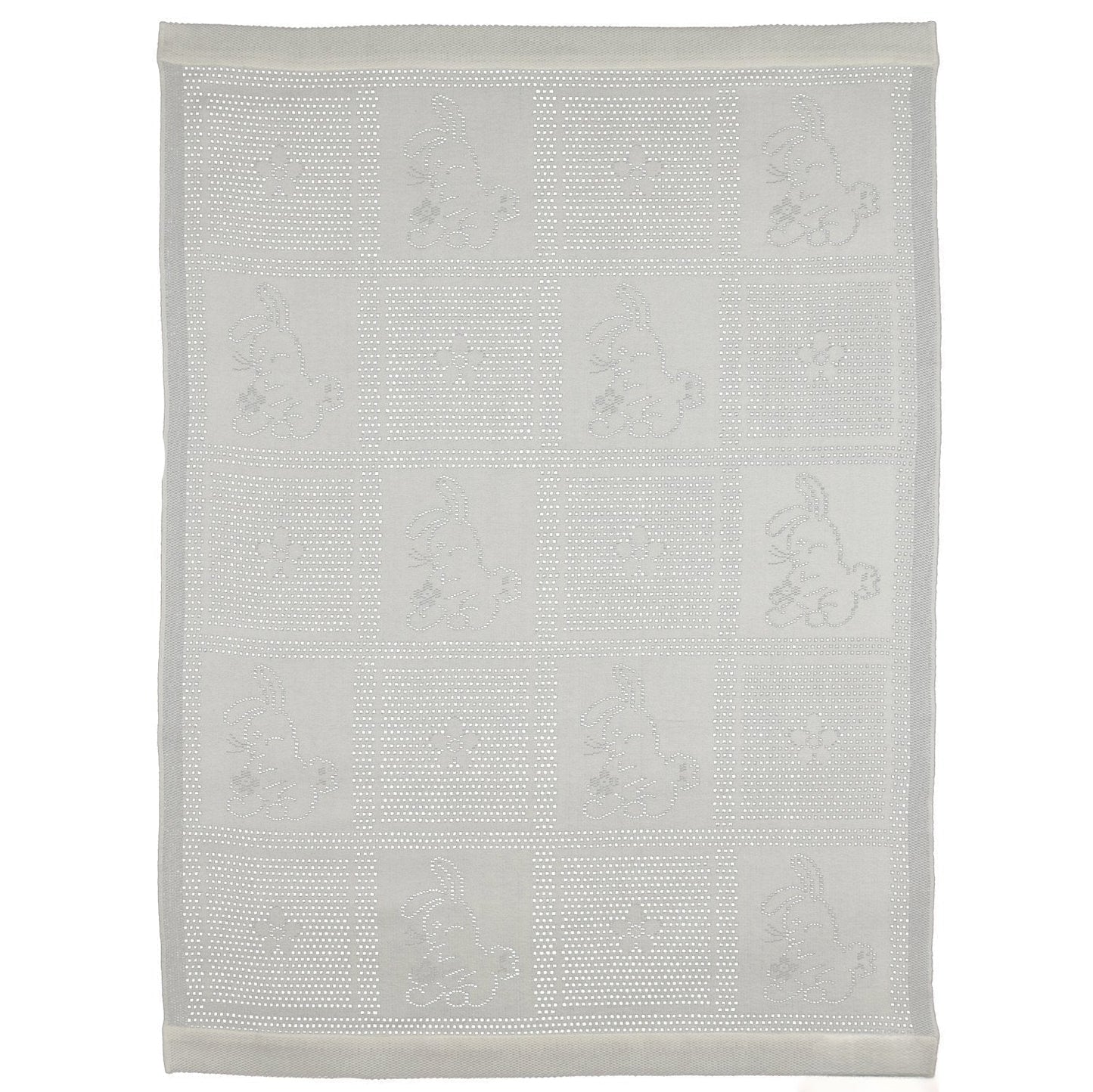 Southampton Home Lace Weave Bunny Baby Blanket - Ivory