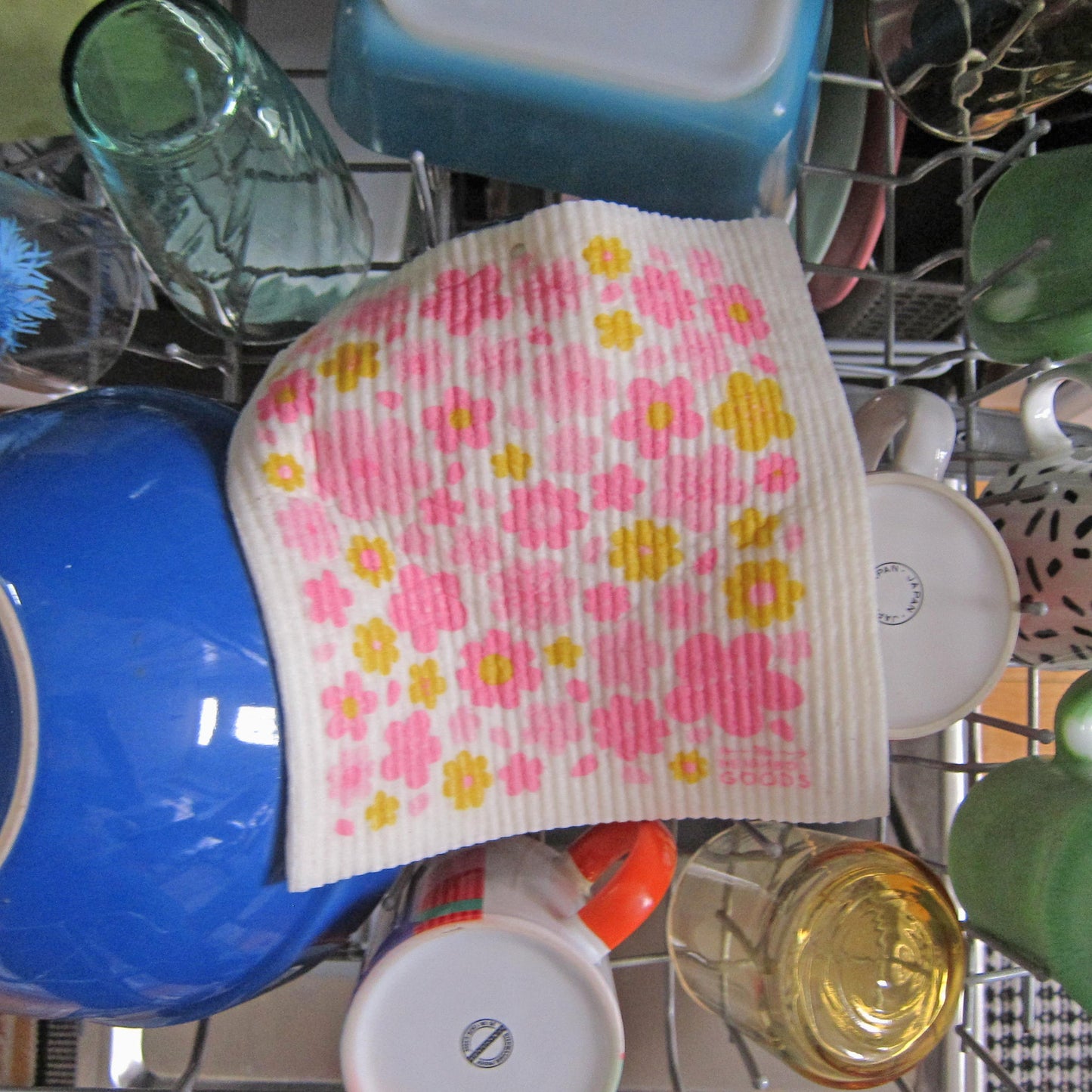 Blossoms Dish Towel + Sponge Cloth Gift Set