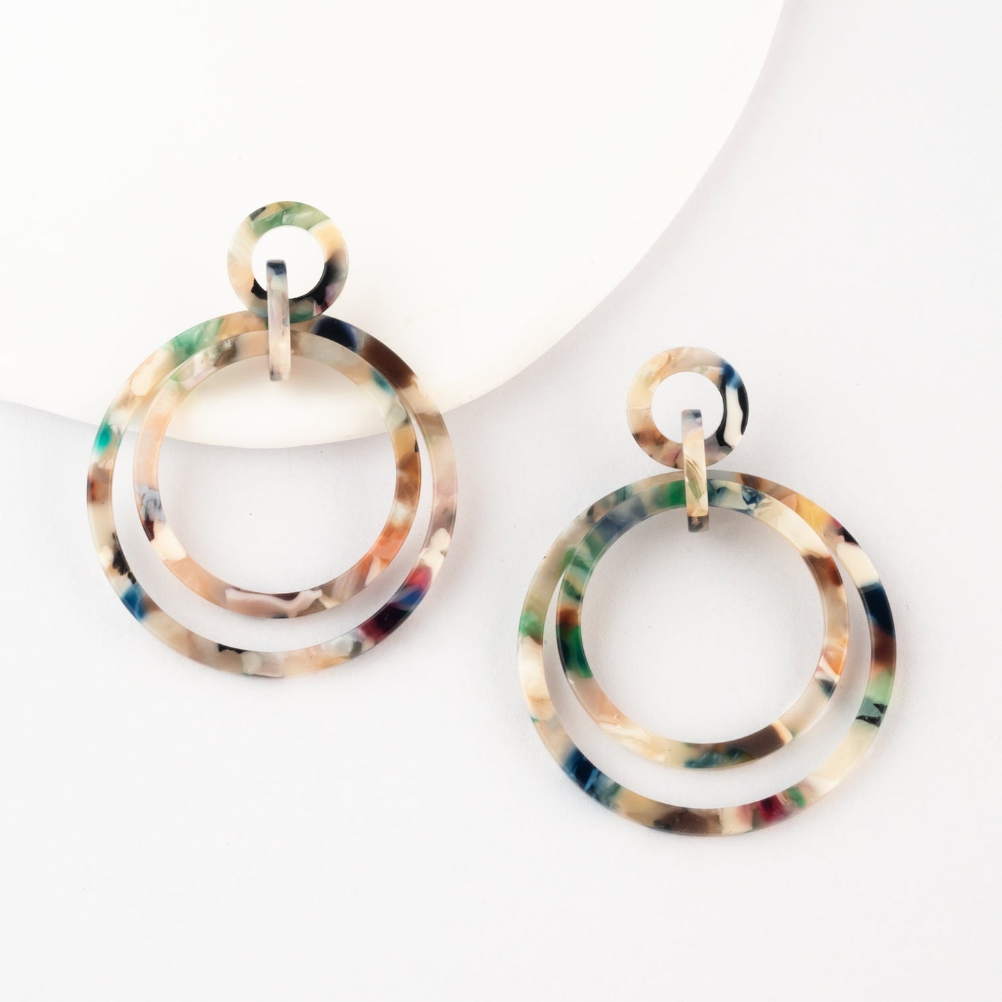 Fun and colorful hoops for women, multicolored earrings for women, cute hoops