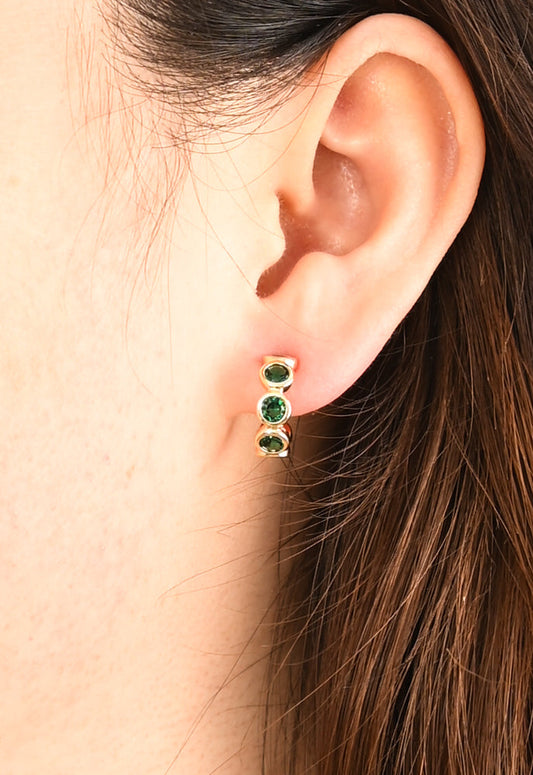 Jubilee Emerald Green Hoop Earrings