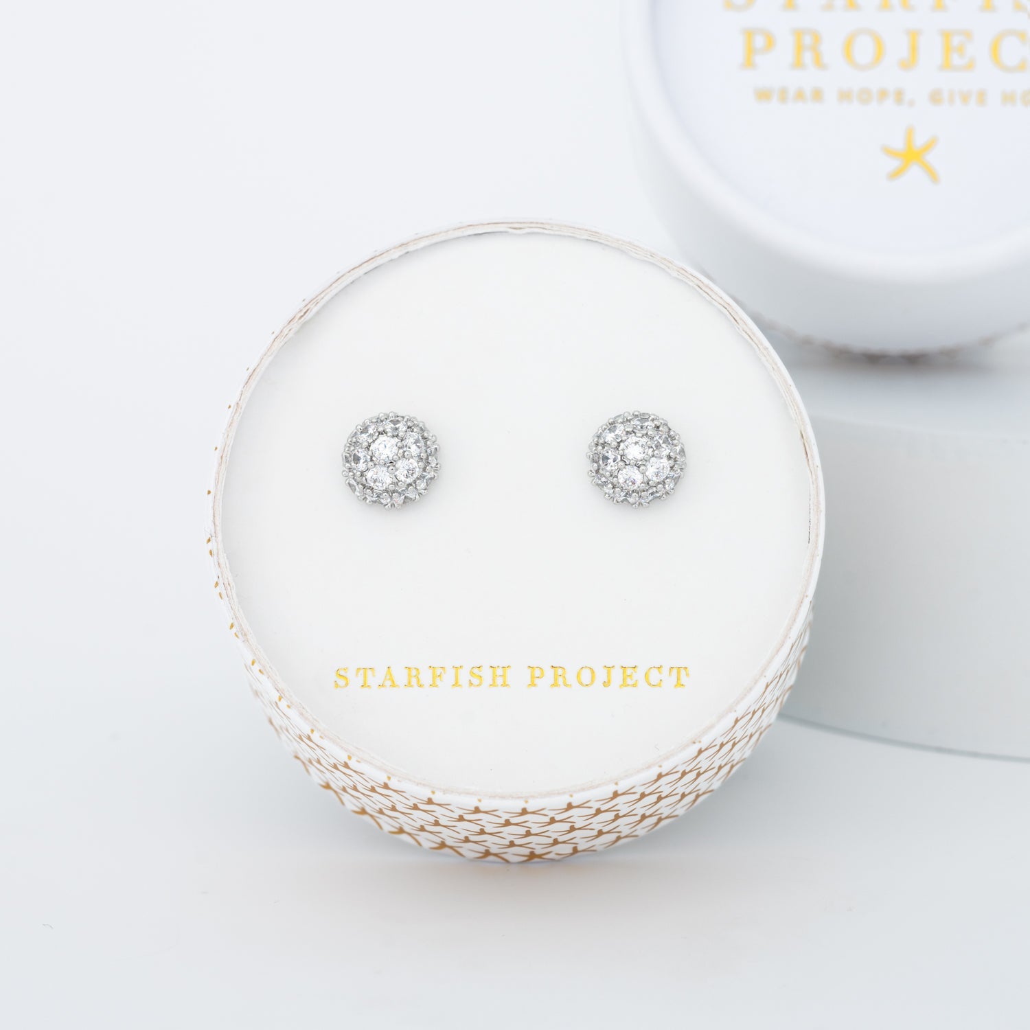 Earring jewelry box, sparkling silver studs, studs for women, silver earrings for brides, fair trade gifting companies