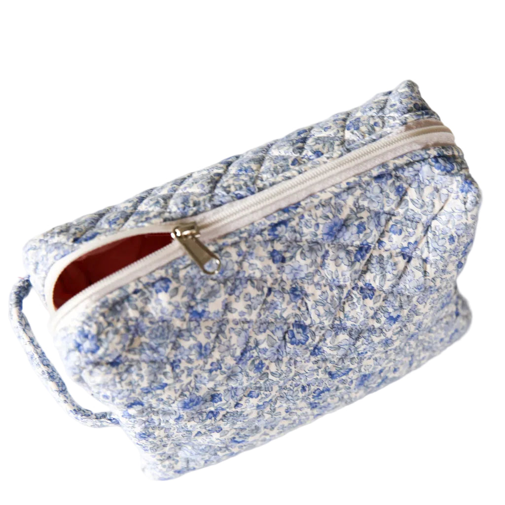 Blue Blossom Make-up Pouch - Large