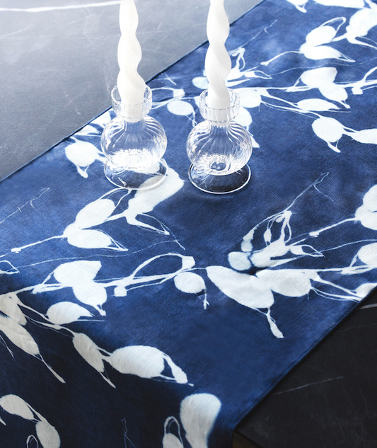 Porto Print in Indigo Runner