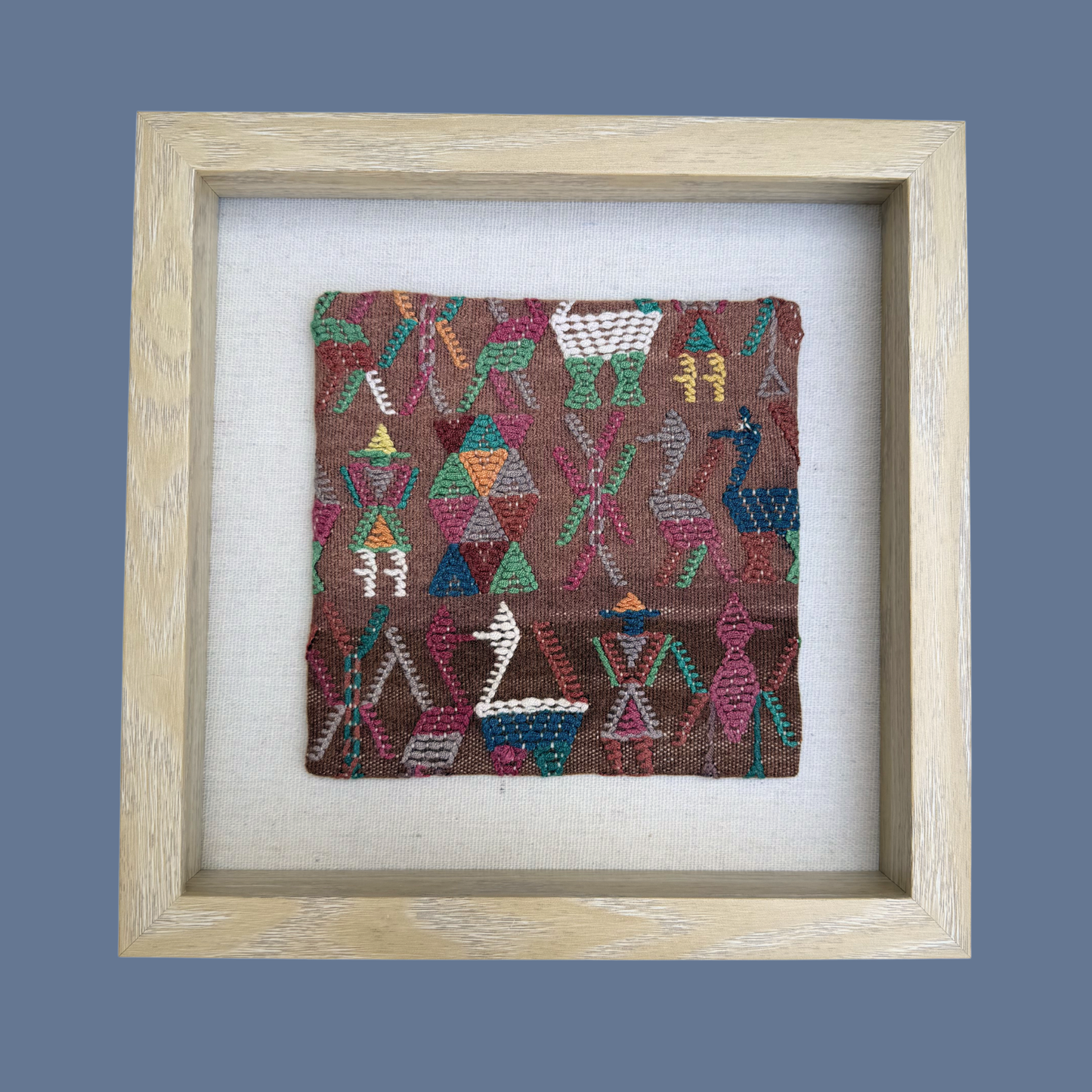 Framed Handwoven Textile (Natural Frame)