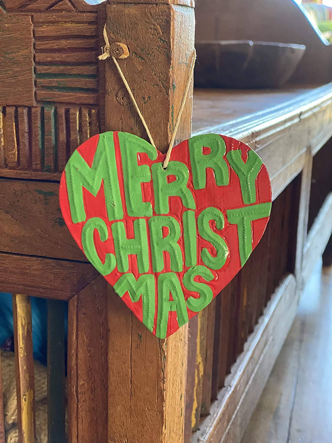 Ornament, Decor Collection, Merry Christmas Heart 4.25