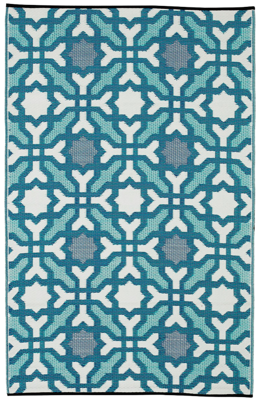 Seville - Multicolor Blue Outdoor Rug for Patio FINAL SALE