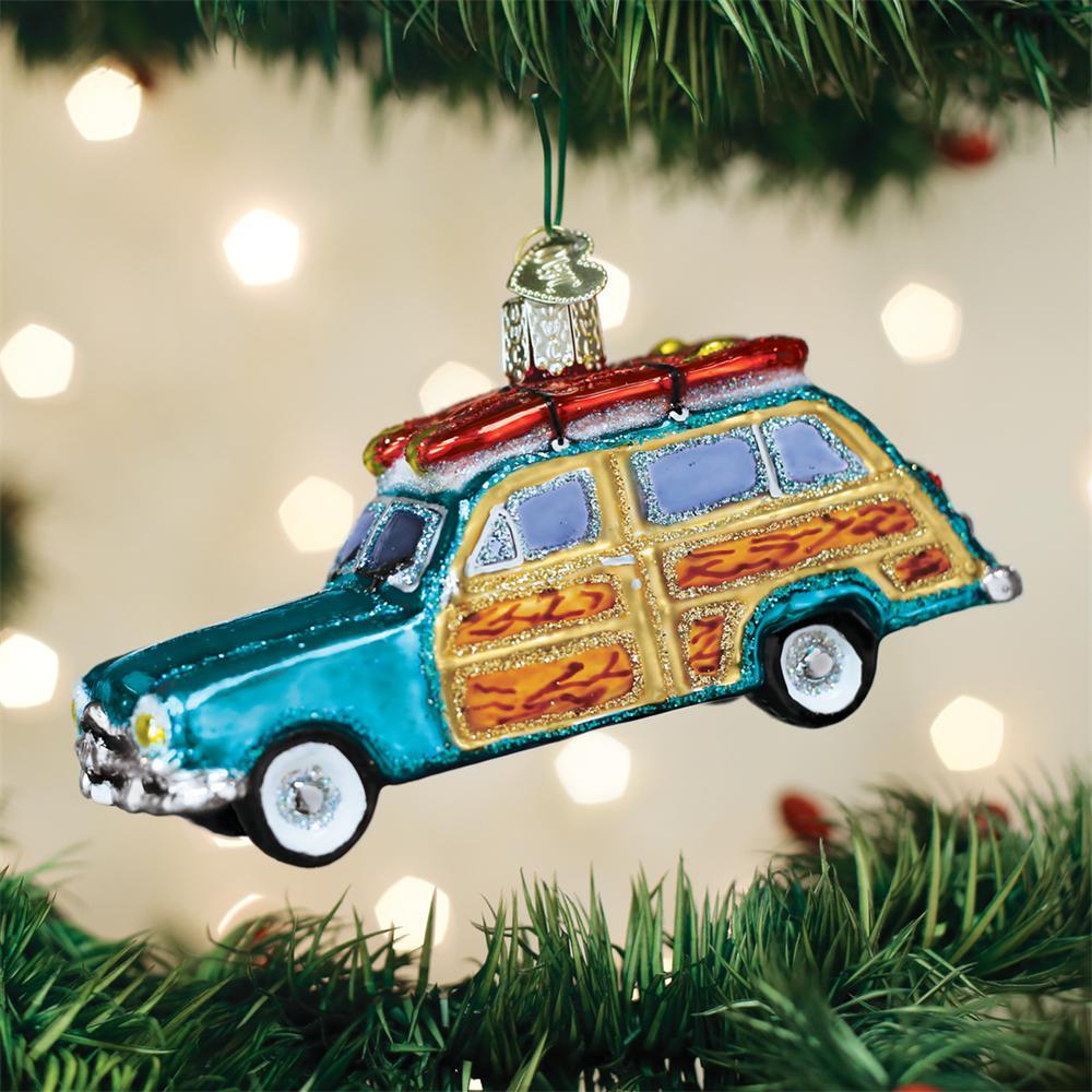 Vintage Beach Wagon Ornament (Gift Boxed)