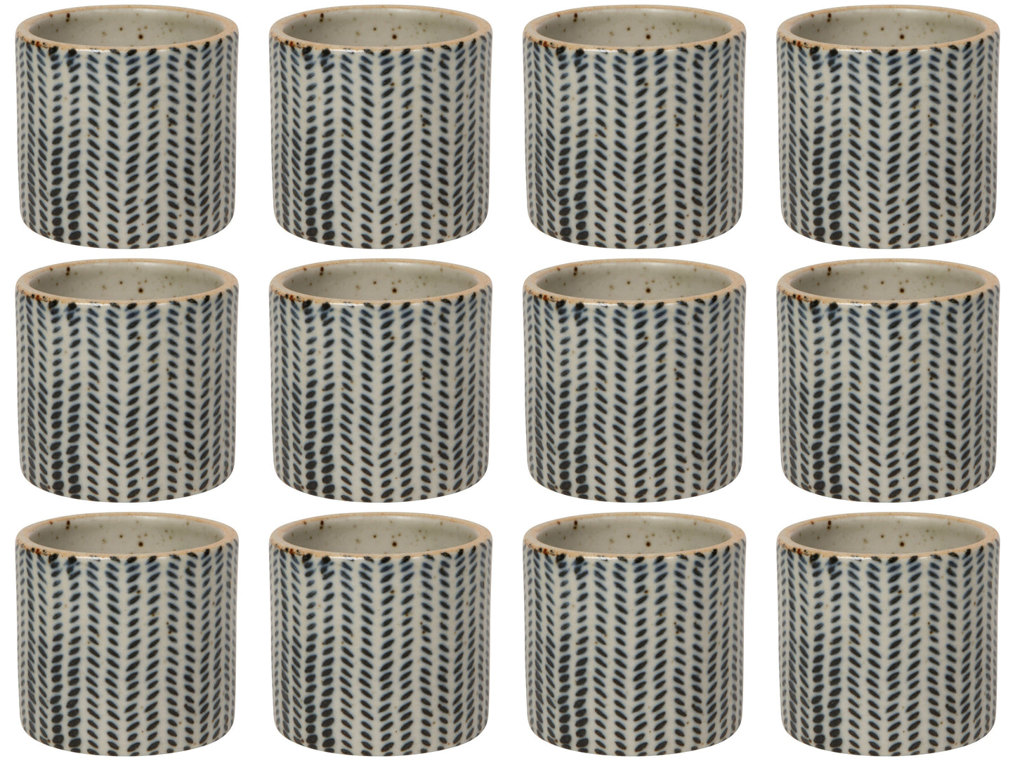 Set of 12 Houndstooth Element Napkin Ring