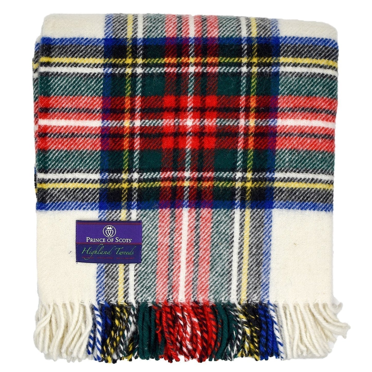 Highland Tweeds Pure New Wool Fluffy Throw ~ Dress Stewart ~