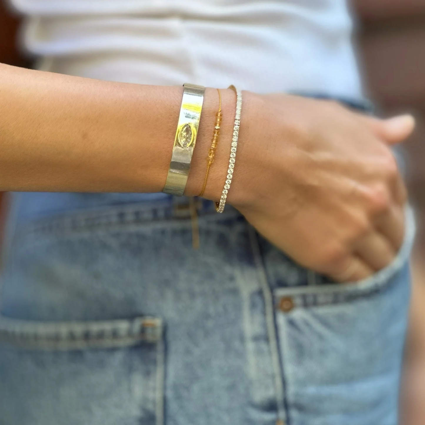 The Energy Project Bracelet – Prosperity With Citrine & Solid 14K Gold Bead