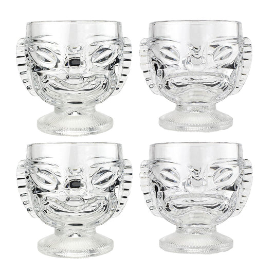 The Original Double Sided Happy/Sad 16oz Tiki Glass ~ Set of 4 ~