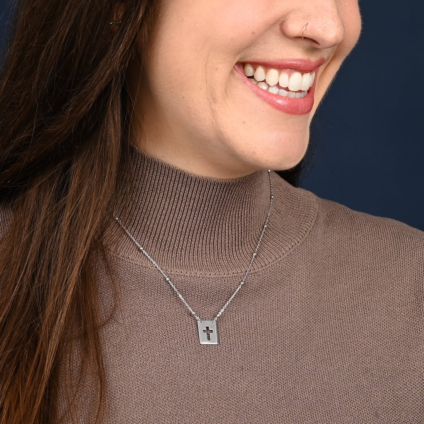 Sanctuary Sterling Silver Cross Necklace