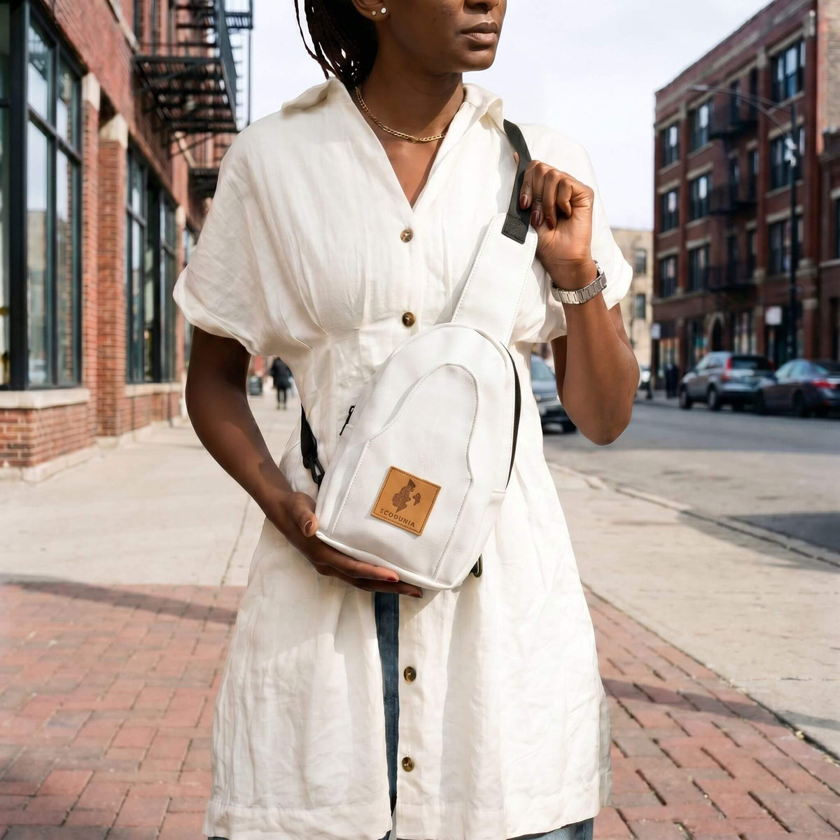 Vegan Leather Sling Bag for Women | Buru Small Crossbody Bag for Men