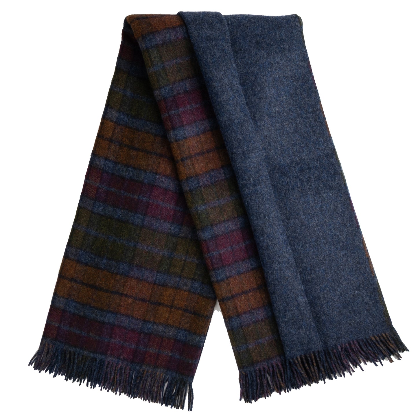 Highland Tweeds Double Cloth Throw - Grey Buchanan