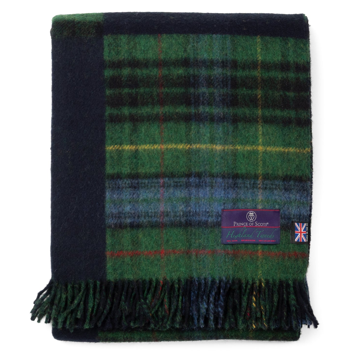 Highland Tweeds Double Cloth Reversible Throw - Classic Patchwork