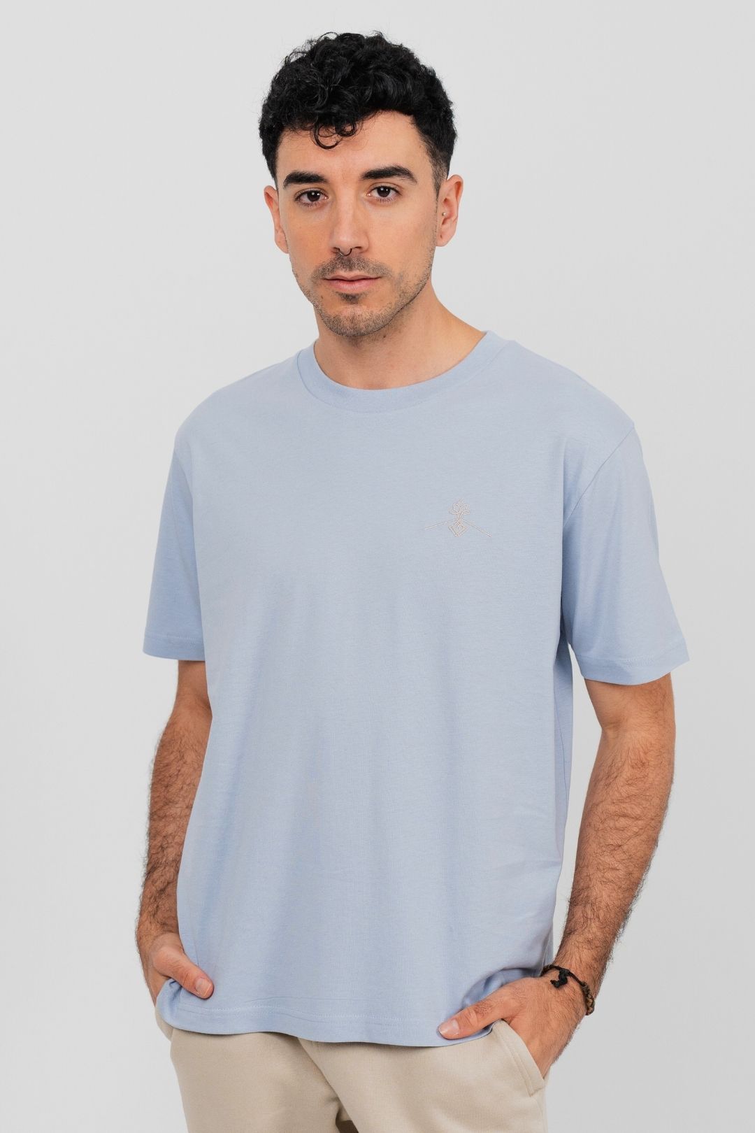 Camiseta orgánica - Azul Neblina