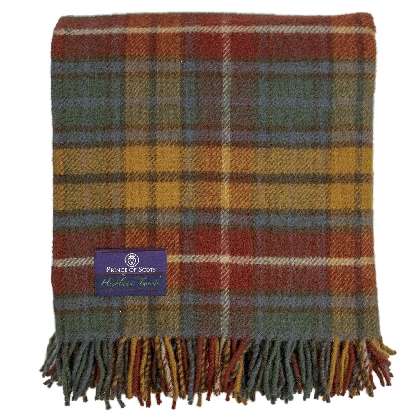 Highland Tweeds Pure New Wool Fluffy Throw ~ Antique Buchanan ~