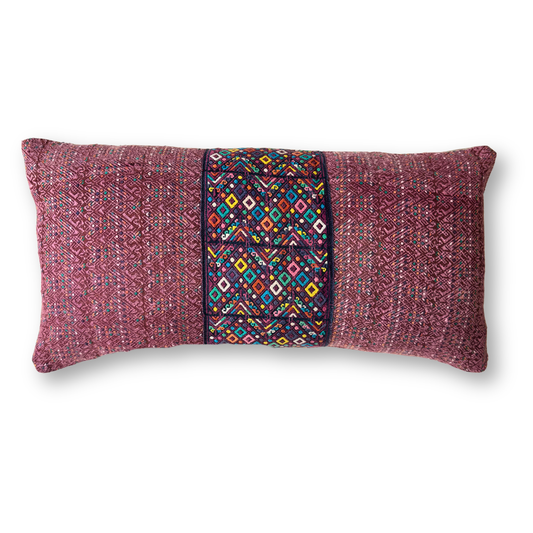 Huipil & Hemp Throw Pillow Cover