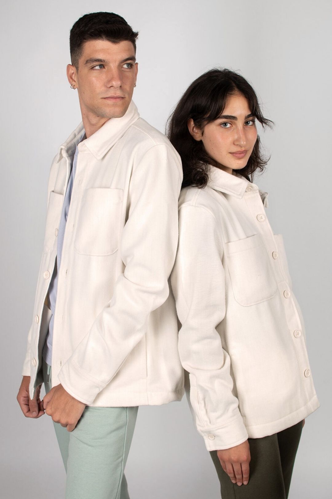 Chaqueta materiales reciclados - Natural