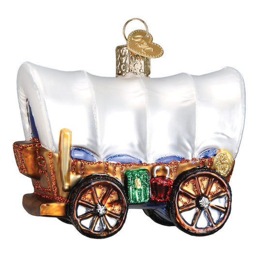 Old West Covered Wagon Ornament (Gift Boxed)