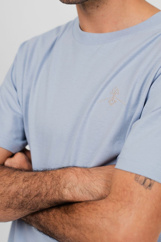 Camiseta orgánica - Azul Neblina
