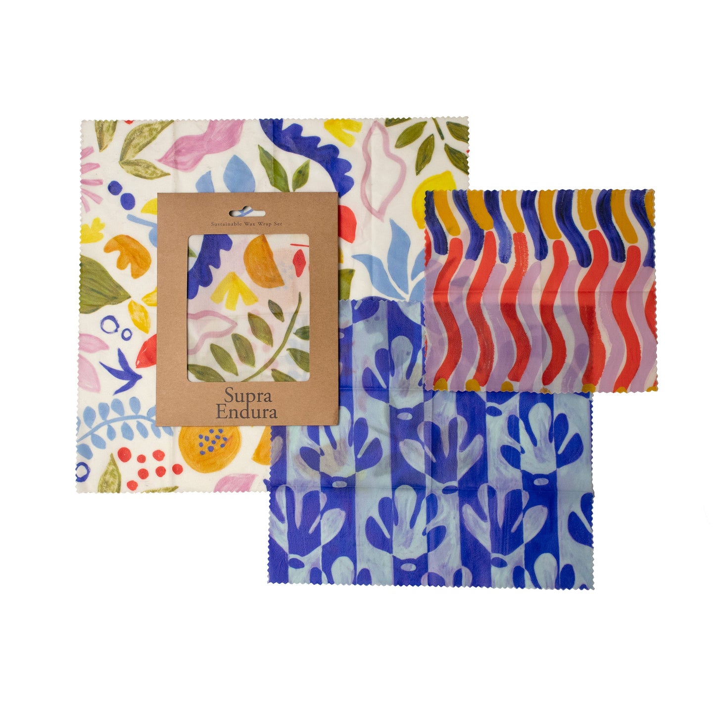 Poppy Garden Print Beeswax Wrap 3 pack