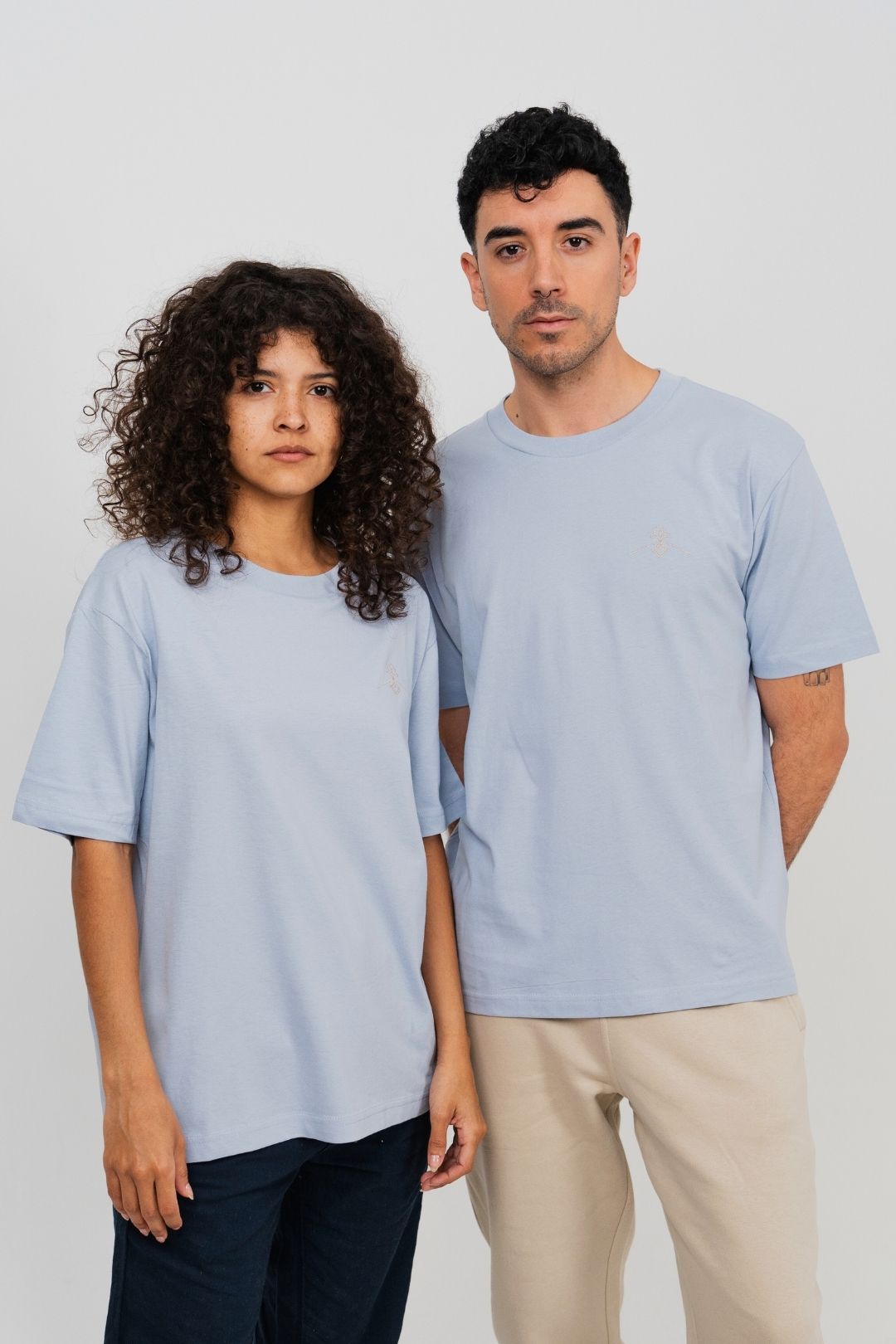 Camiseta orgánica - Azul Neblina