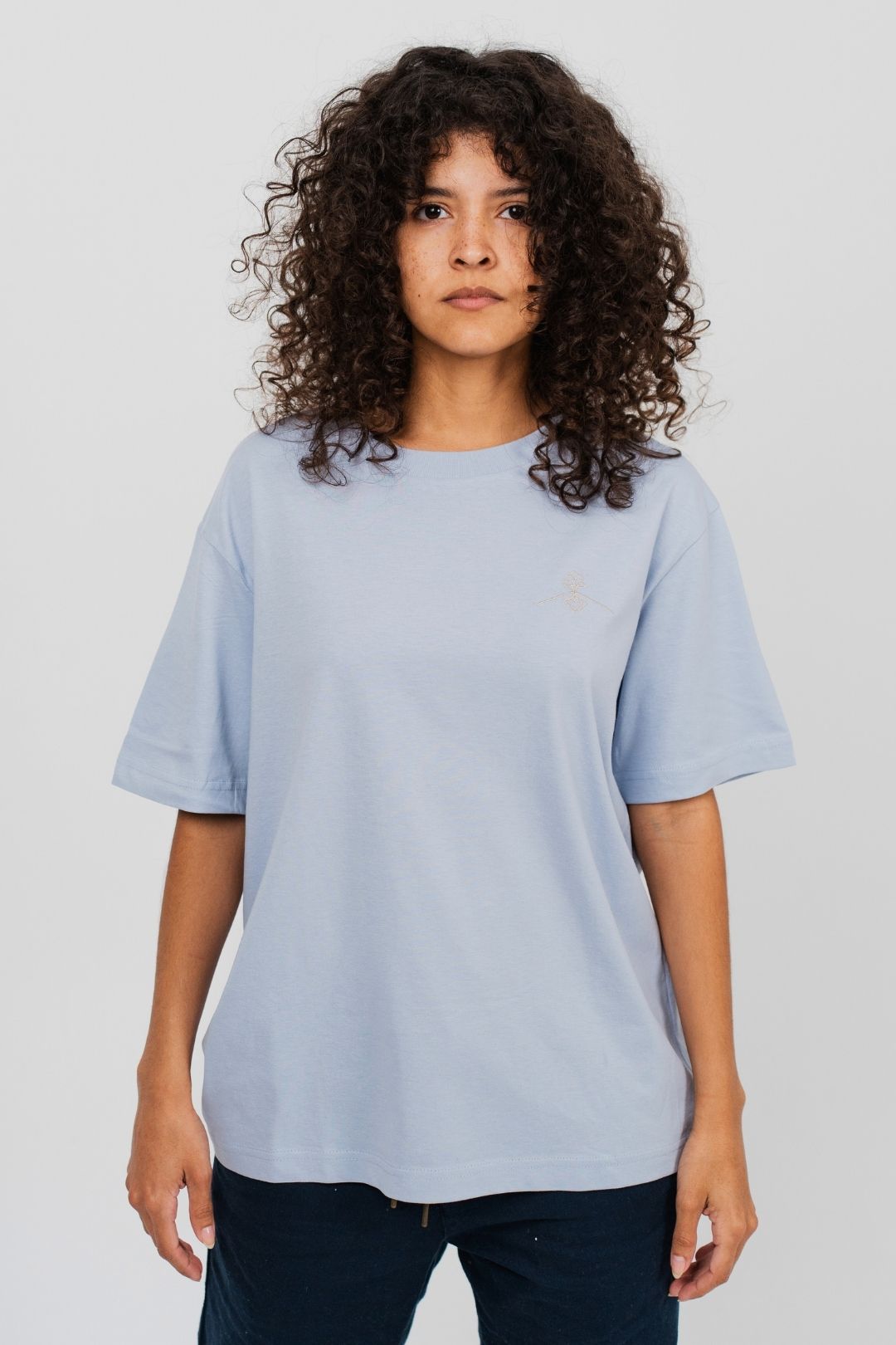 Camiseta orgánica - Azul Neblina