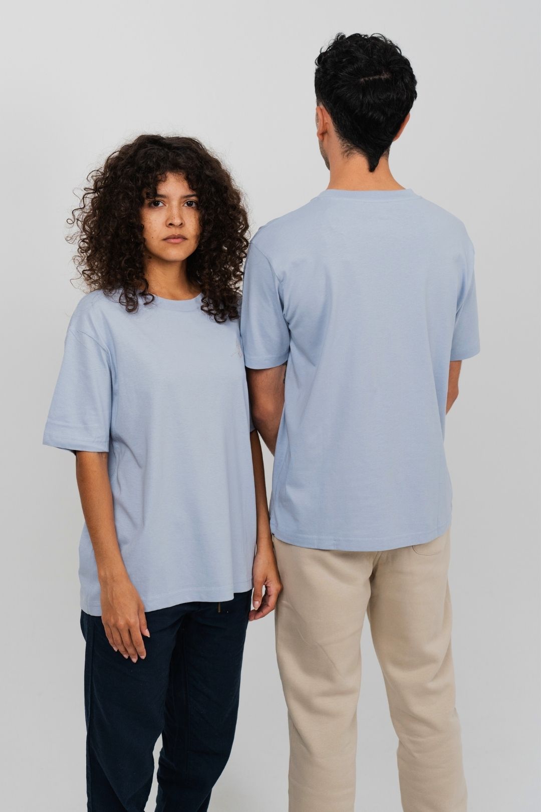 Camiseta orgánica - Azul Neblina