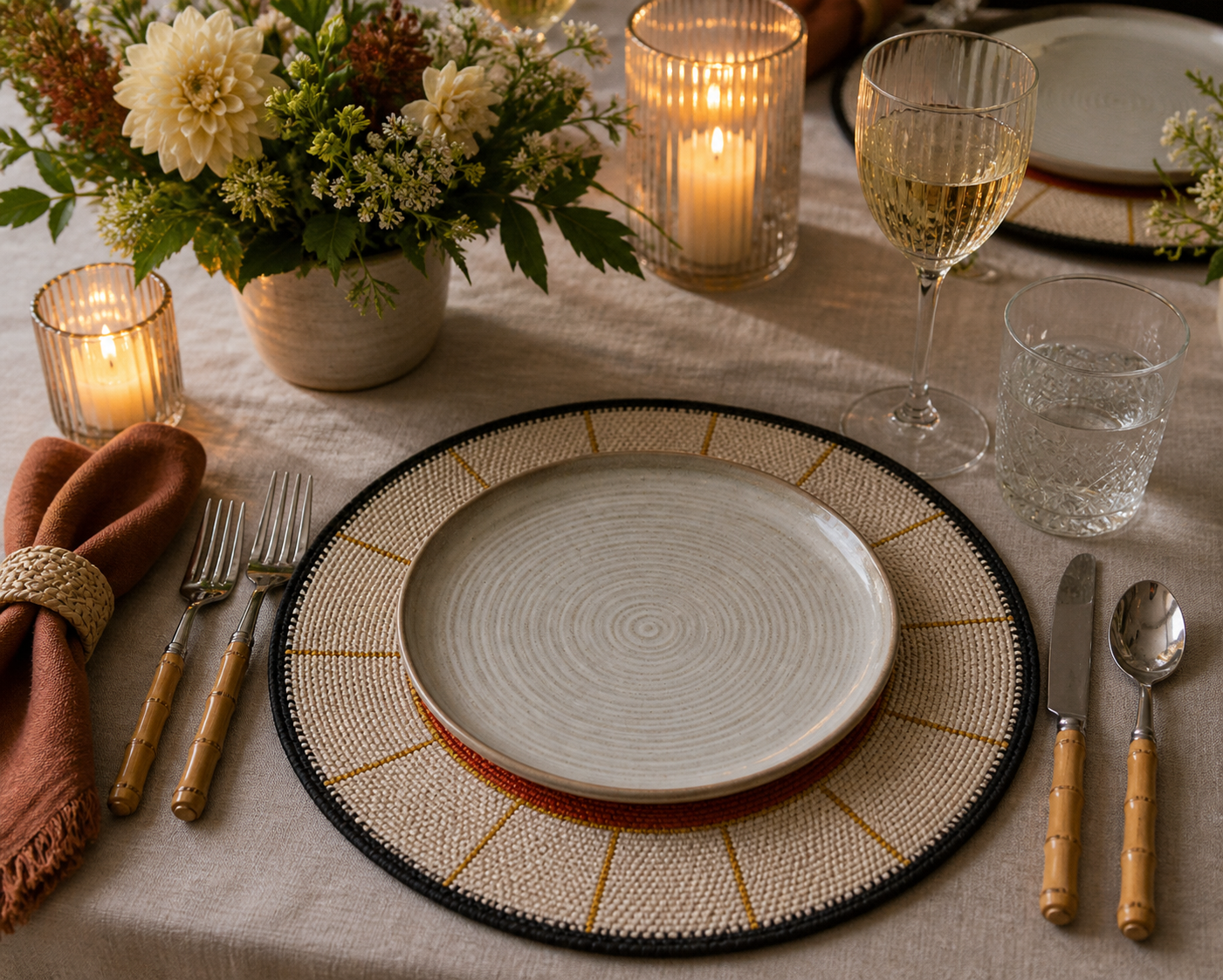 Set of 4 Aquarius Sage Dinner Plate 10.5 Inch