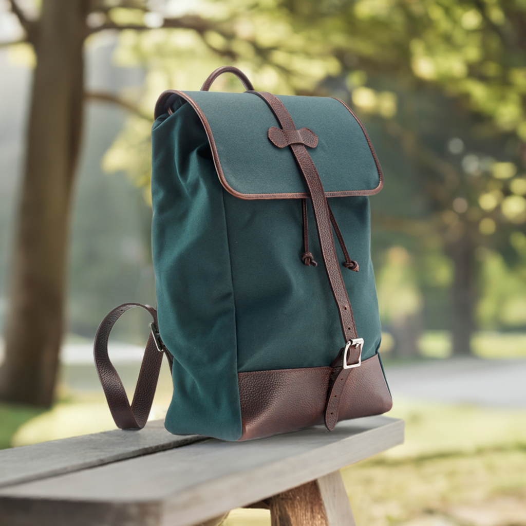 Wanderlust Cotswold Canvas Backpack - Classic Green