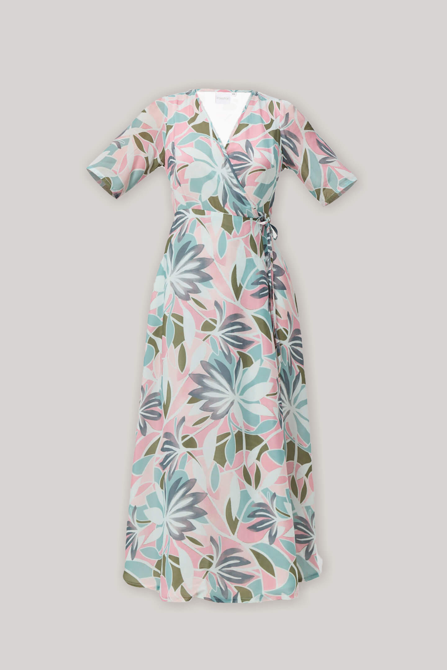Maxi Wrap Dress in Multi Florals