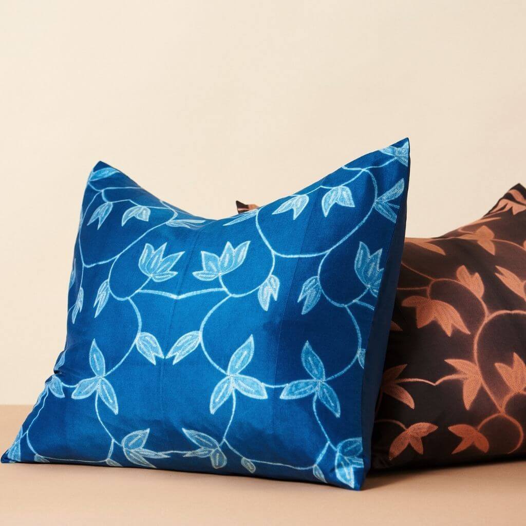 Folio Handcrafted Shibori Mulberry Silk Pillow