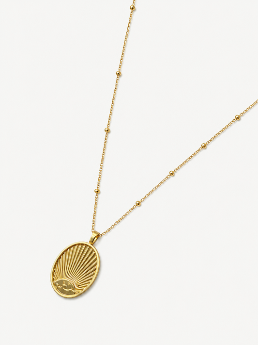Gold Vermeil Medallion Necklace – Birds | No More Nobody
