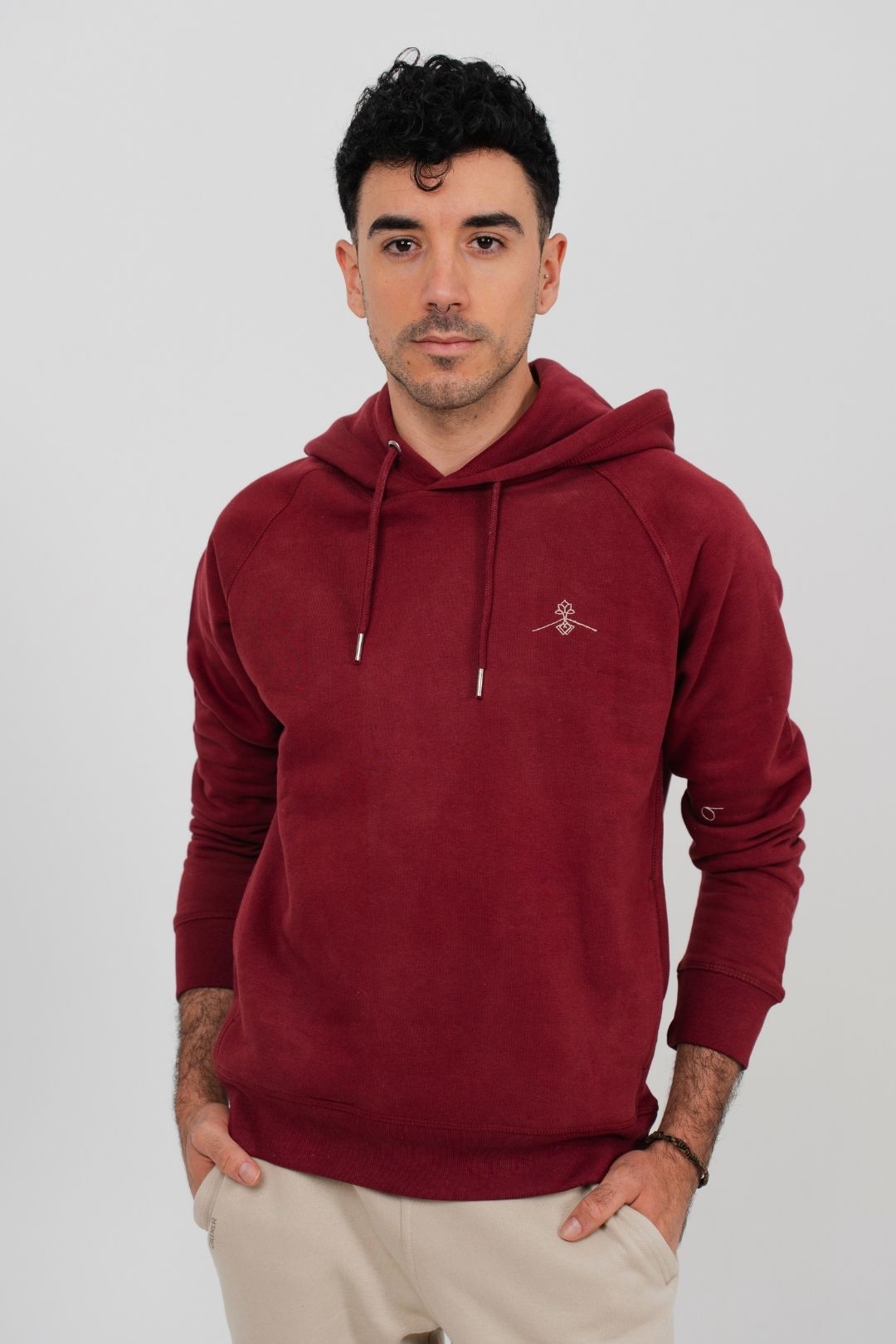 Sudadera orgánica - Burdeos