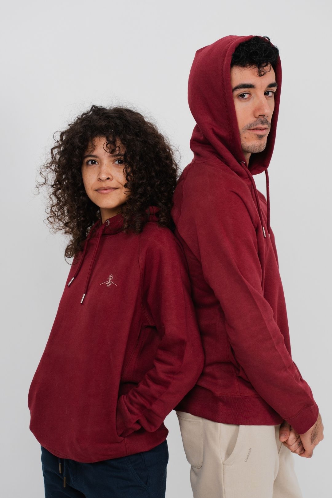 Sudadera orgánica - Burdeos