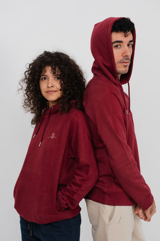 Sudadera orgánica - Burdeos