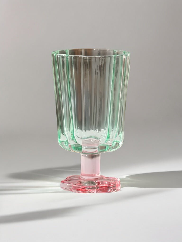 Hand Blown Petal Goblets - Cute Whimsical Colored Wine Glasses